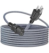 Power Cord, HOMAIR Nylon Braided 3 Prong AC TV Power Cord,18AWG 10A 125V Replacement Power Cable ...