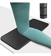 Yoga Knee Pad Cushion 0.8inch (20mm) Thick Yoga Mat with Carrier Strap for Pain Free Knees, Elbow...