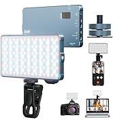 Selfie Light, 135 LED Phone Light with Metal Hotshoe & Clip, 4000mAh Rechargeable 360° Full Color...