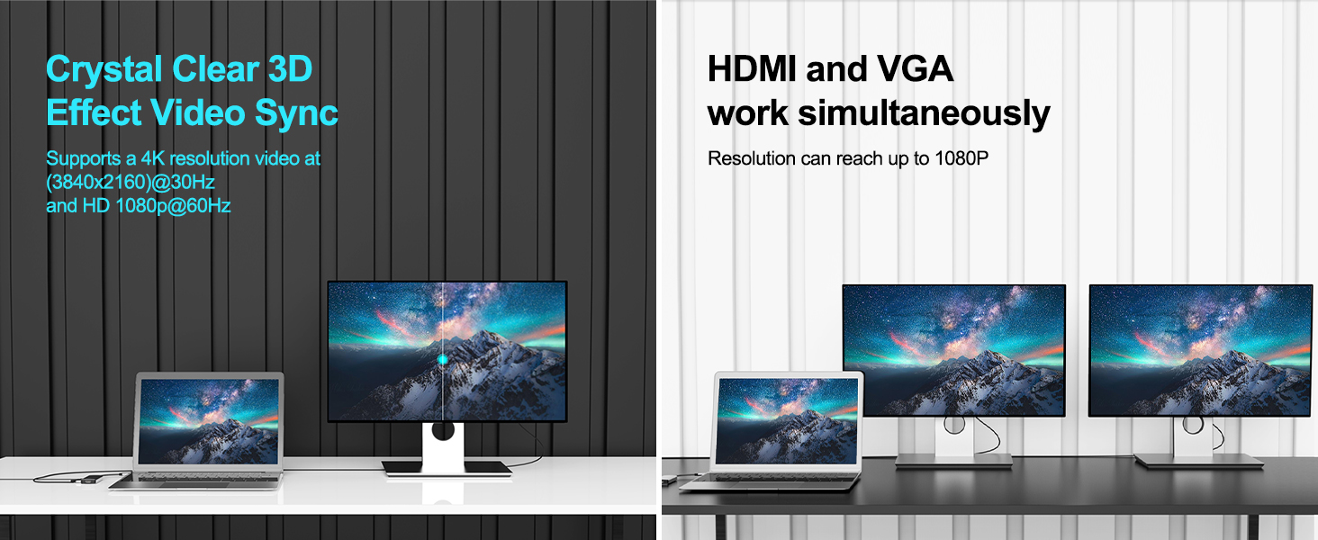 HDMI &amp;amp;amp;amp;amp;amp; VGA Dual Displays