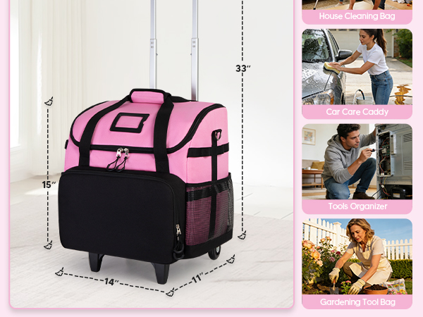 Rolling Cleaning Caddy Bag