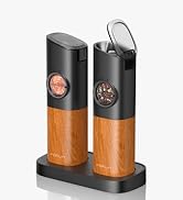 FORLIM Gravity Electric Salt and Pepper Grinder Set, Upgraded Large Capacity, USB Rechargeable Pe...