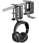SKYROSEXSDCT Desk Side Storage Organizer Width Adjustable No Drill Laptop Holder with Headphone S...