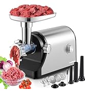 Huanyu Electric Meat Grinder, 3200w Max Power Heavy Duty, 2-Speed (Slow/Fast), 2 Blades, 3 Plates...