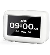 PILSAMAS Talking Clock for Seniors with 8 Medication Pill Reminders, Big Digit, 12 Custom Event A...