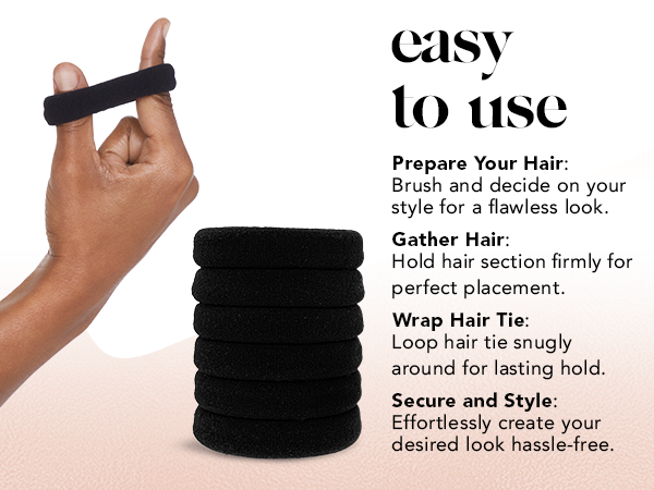 trendy kid hairtyes black large slips comb elastic tiee adult teenage beauty trends pack mujer