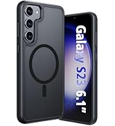 ANNGELAS for Samsung Galaxy S23 Mag-Safe Case,Slim Shockproof Protective Cover with Magnetic,Fros...