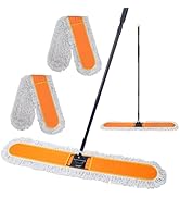 Ylebs 48" Commercial Dust Mops for Floor Cleaning, Heavy Duty Floor Duster Mop with 60" Long Hand...