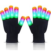 Led Gloves Light Up Gloves For Kids - Led Flashing Gloves - Finger Gloves For Halloween Novelty P...