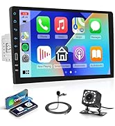 Rimoody 9 Inch Single Din Car Stereo with Wireless Carplay Android Auto, 1 Din Car Radio Touch Sc...