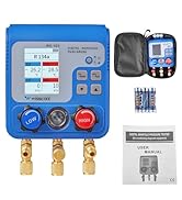 WISSCOOL Dual Digital Manifold Gauges HVAC, R12,R22,R134A,R410a, R1234yf Vacuum Pressure AC Gauge...