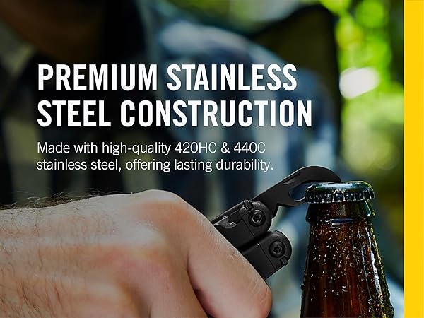 Premium Stainless Steel Construction—Made with high-quality 420HC &amp; 440C stainless steel.