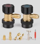 Orion Motor Tech AC Adapter Tool Kit, 8-Piece AC Gauge Hose Conversion Adapter Set with R134a Hig...