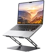 Orlian Foldable Aluminum Laptop Stand for 10-17.3" Laptops, Height Adjustable Portable Ergonomic ...