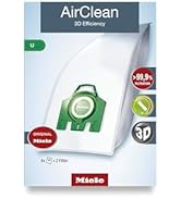 Miele Original AirClean 3D Efficiency U Vacuum Cleaner Bags for Miele Dynamic U1 and S7 Models, F...