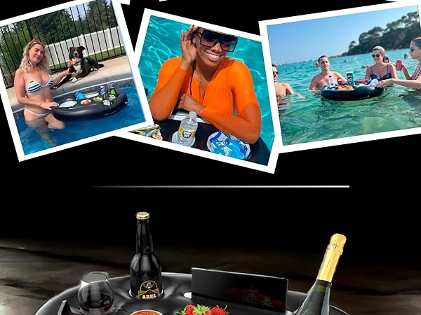 floating refreshment tray wine float pool cup floaties drink floaters for pool cooler floats wine 