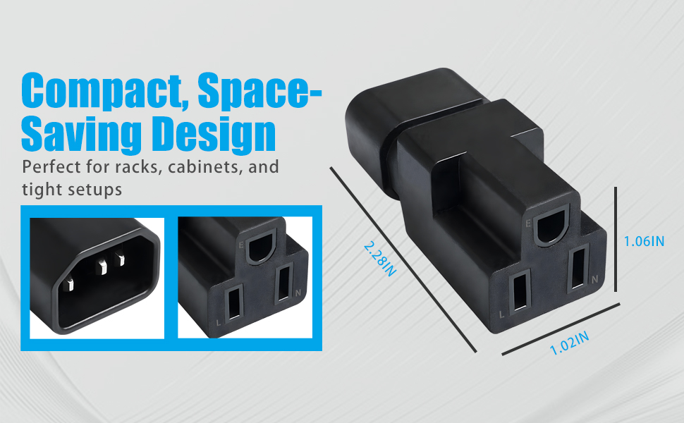 US 3 Pin Female Power Adapter