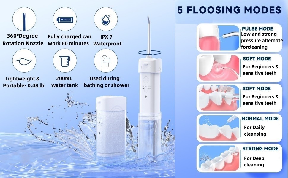 5 Modes Dental Oral Irrigator