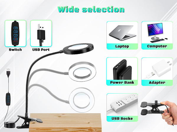 magnifying glass with light