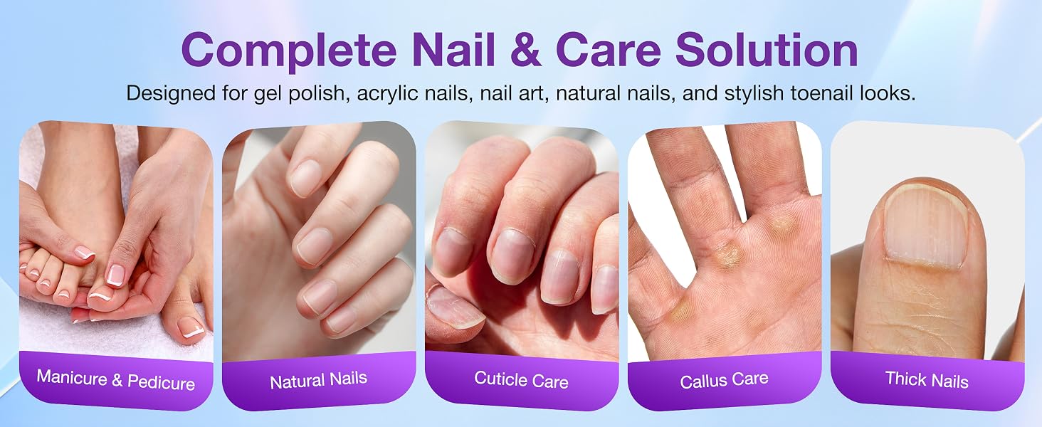 PYRYSA Cordless Nail Drill for Gel Polish Removal Cuticle Care Thick Toenails Callus Natural Nails