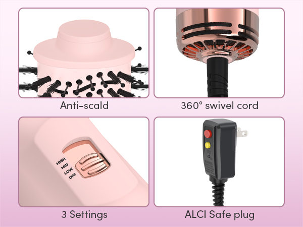 mini hair dryer brush