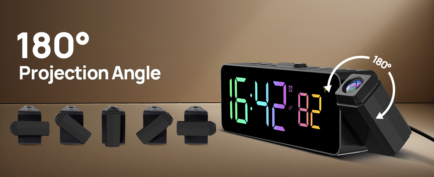 clock with 180° rotate projector