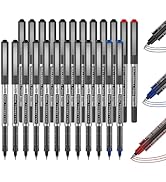 Shuttle Art RollerBall Pens, 25 Pack(21 black 2 blue 2 red) Fine Point Roller Ball Pens, 0.5mm Li...