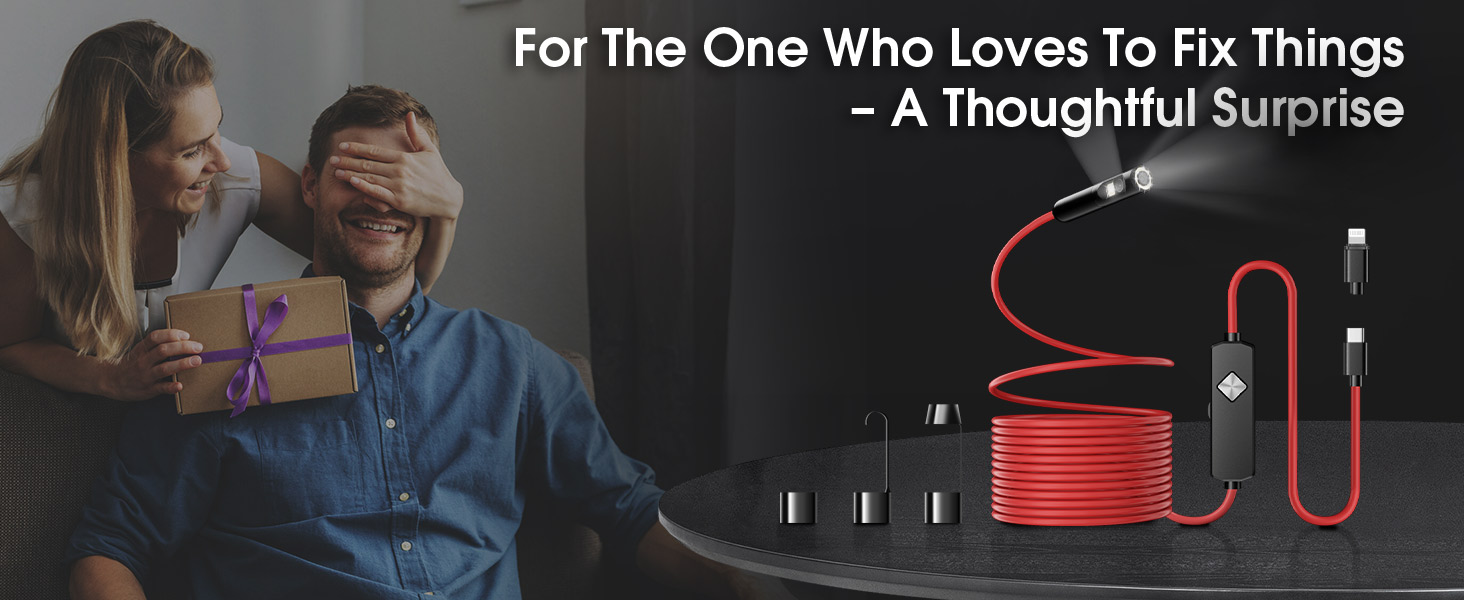 Endoscope with Light, 1920P HD Borescope, IP67 Waterproof Inspection Tool 11