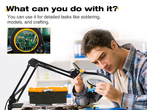 magnifying glasses with light