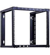 RackPath 9U Wall Mount Rack Open Frame 19in Server Equipment Rack Heavy Duty - 17in Depth