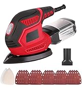 Sander, 200W Compact Electric Sander with 20Pcs Sandpapers &amp; 2Pcs Polishing Pads, 14000 RPM, Hand...