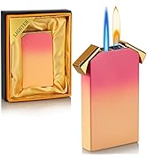 Kantion Dual Flame Lighter, Switchable Torch Jet Lighter & Soft Flame Lighter, Refillable Butane ...