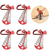 JINGIHE 5 PCS Fishbone Deck Anchor Pegs, Red Deck Furniture Anchors, Deck peg with Spring Buckle,...