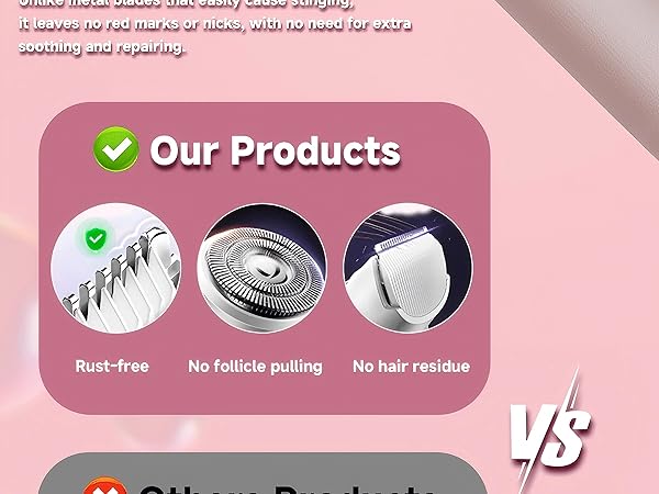 Bikini Trimmer for Women,Shaver with Dual Heads for Body Pubic Hair