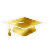 joycraft 420Pcs Graduation Cap Stickers, 1.4 inches Gold Foil Graduation Stickers, Graduation Lab...