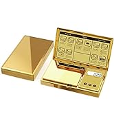 Digital Gram Scale with 200g x 0.01g, Gold Plated Shining Cover and Platform Pocket Herb Jewelry ...