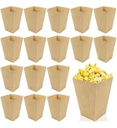 DOERDO 50pcs Popcorn Box for Party, Kraft Paper Popcorn Buckets Oil-Proof Snack Containers for Mo...