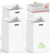 4 Pack Disposable Trash Cans for Parties, 30 Gallon Large Collapsible Garbage Cans with Handle, T...