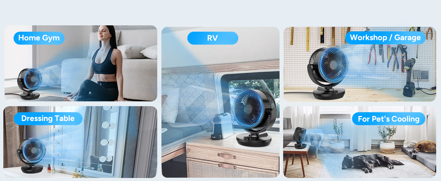 Oscillating Air Circulator Fan