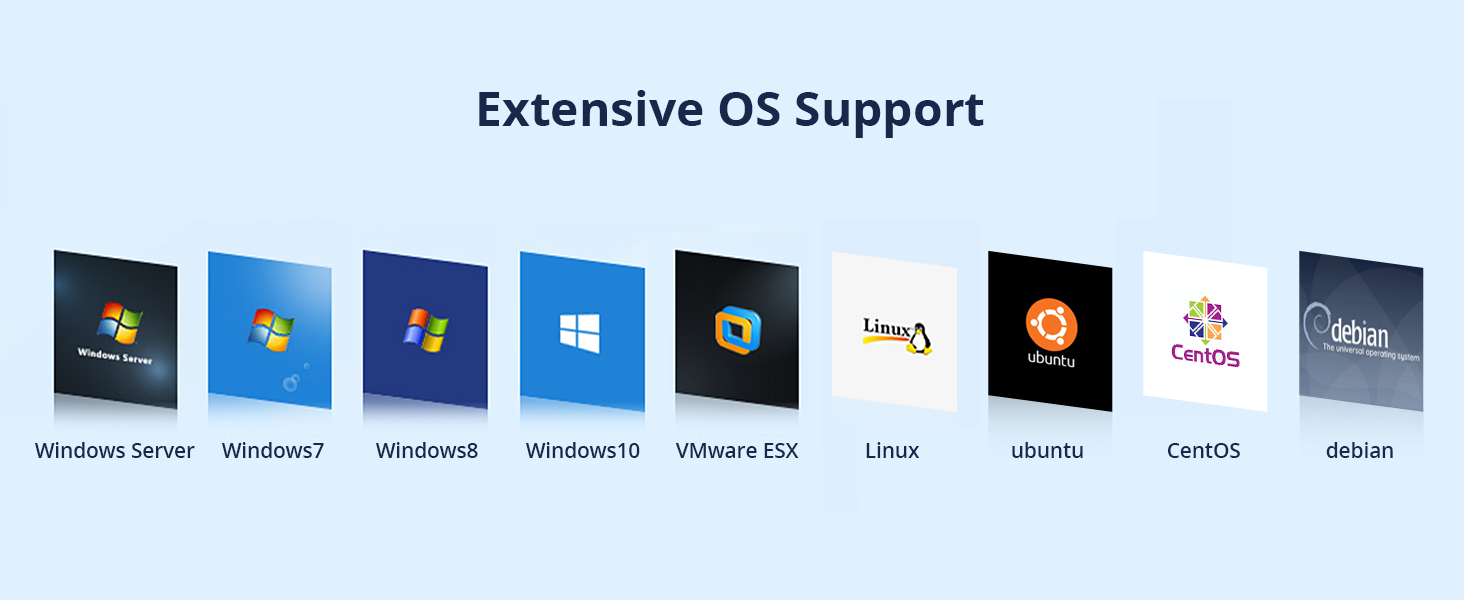 support system windows ubuntu debian vmware esxi