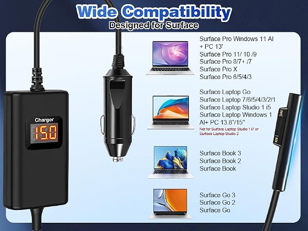 surface pro car charger