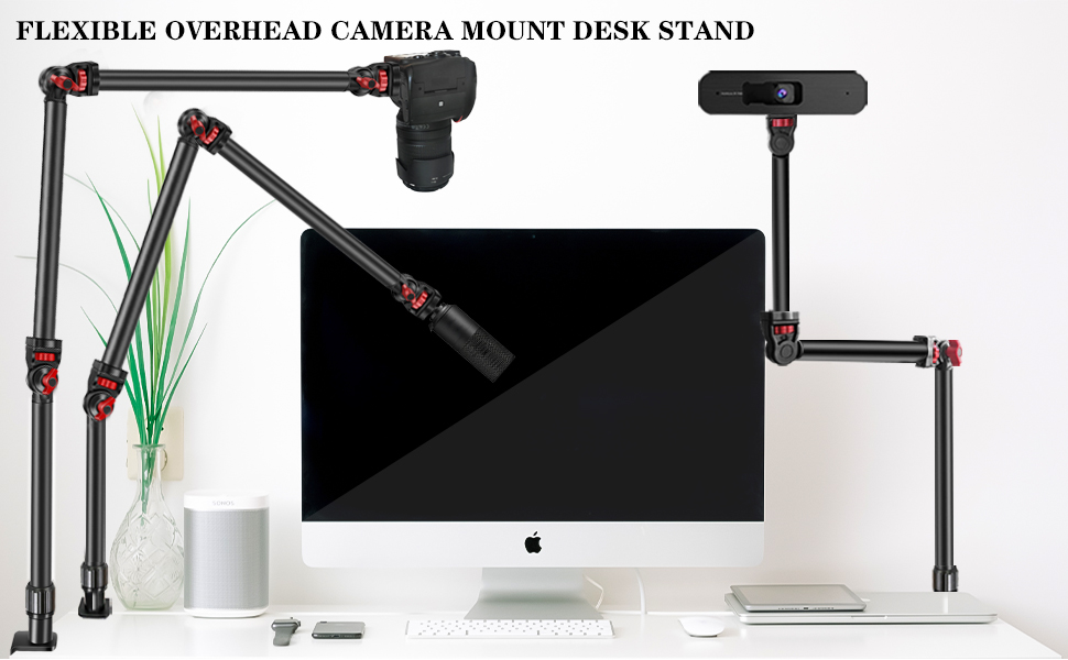 Overhead Camera Mount Desk Stand Application Scenarios Diagram