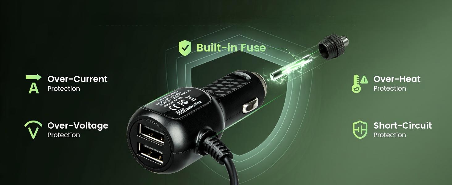 rexing power adapter with 15a fuse