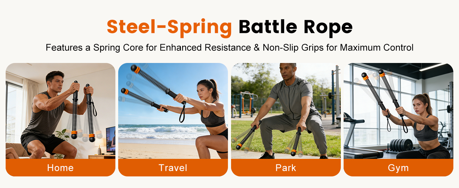 Adjustable Ropeless Battle Ropes