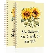2Pcs Spiral Journal Notebook with 100 Pages, A5 College Ruled Hardcover Notebook for Office Schoo...