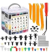 Uolor 1240Pcs Car Push Retainer Clips &amp; Auto Fasteners Kit - 32 Most Popular Sizes Nylon Bumper F...
