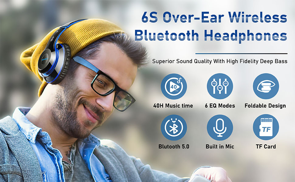 Bluetooth Headphones Over Ear