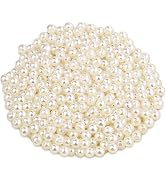 [2500 PCS] Pearl Beads, 3MM Round Small Pearl Beads Craft Loose Beads Faux White Pearls Bead for ...