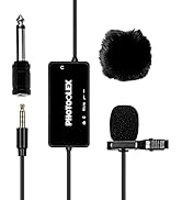 PHOTOOLEX Professional Lavalier Lapel Microphone Omnidirectional Condenser Mic for iPhone Android...