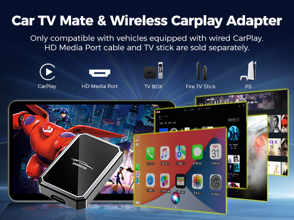 Car TV Mate &amp;amp; Wireless Carplay Adapter